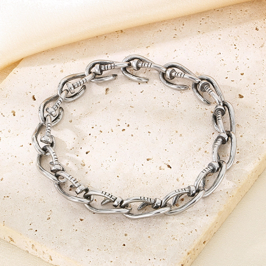 Vintage Style Geometric 304 Stainless Steel 18K Gold Plated Bracelets In Bulk