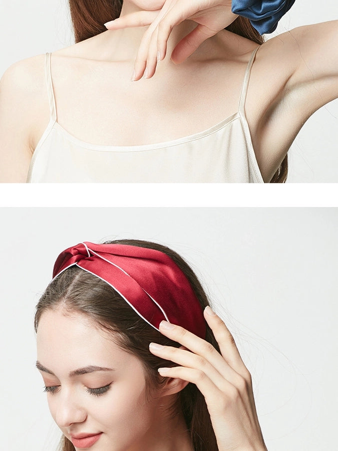 Strictly Selected 19 Mm Silk Hair Band Hair Ring Head Flower 100%  Silk Large Intestine Hair Ring Bright Color Hair Accessories Light Luxury Gift