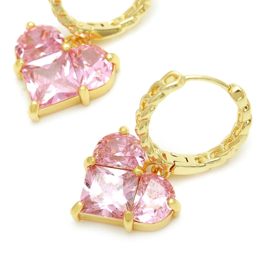 1 Pair Vintage Style Classic Style Heart Shape Plating Copper Zircon Drop Earrings