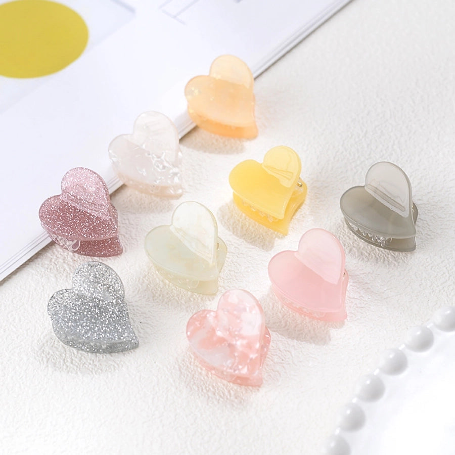 Women's Sweet Heart Shape Acetic acid sheets Hair Claws