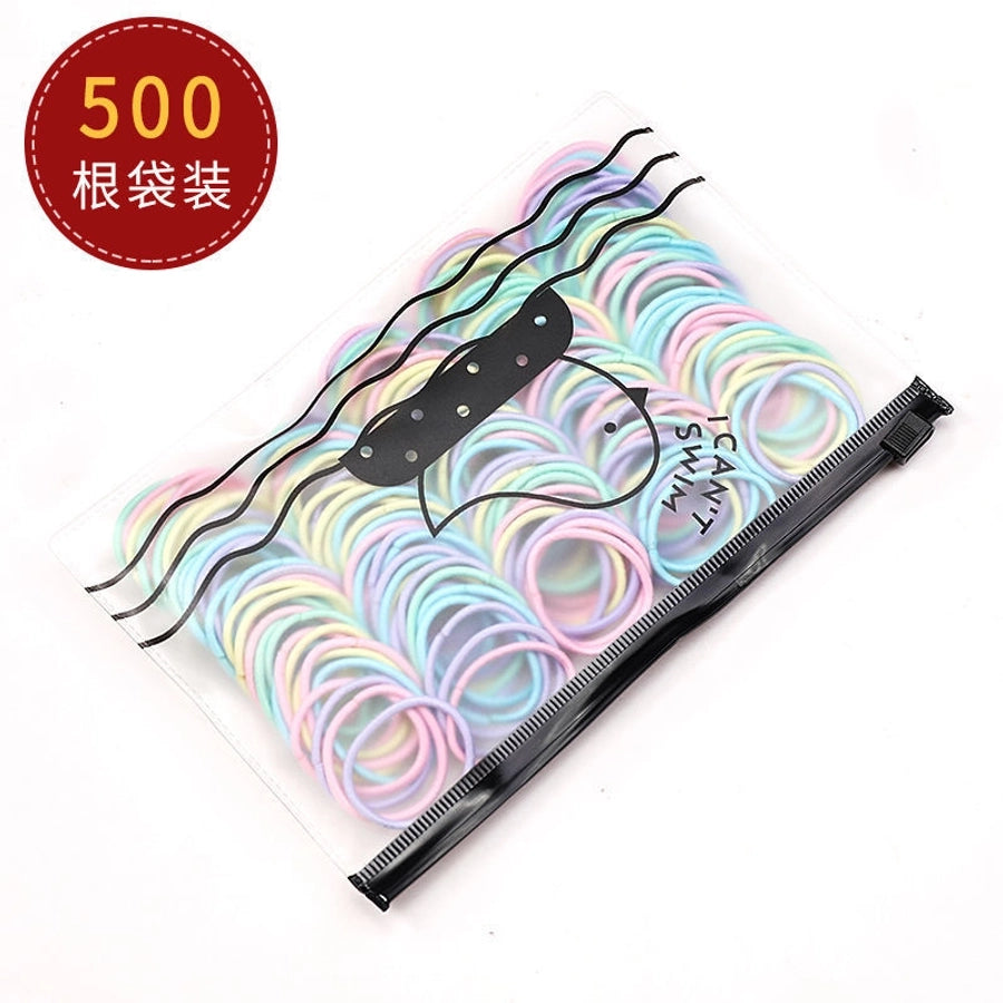 500 rubber bands korean new fashion hair cheap scrunchies set