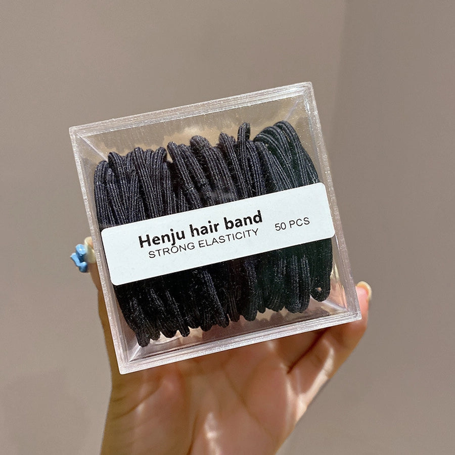 Canned rubber band women's tie head high elastic durable hair rope tie head  new rubber band high ponytail hair rope hair ring