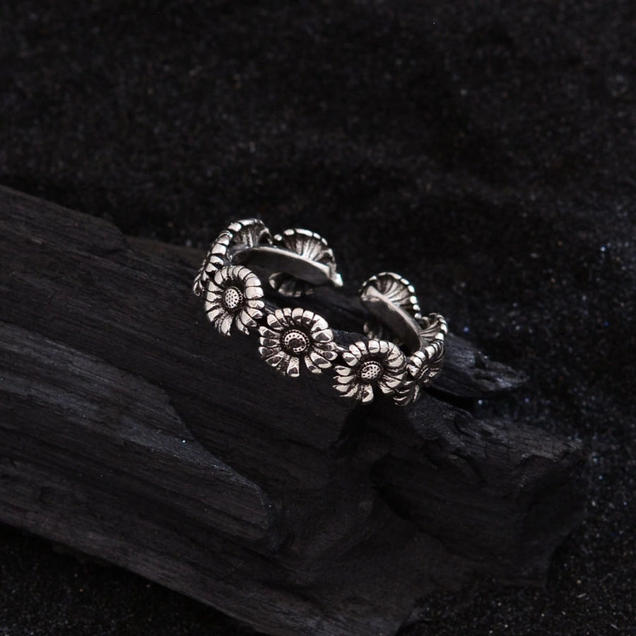 Copper Daisy Open Rings