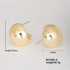 1 Pair Basic Classic Style Geometric Star Heart Shape Irregular CCB K Gold Plated Stud Earrings