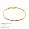 Hip-Hop Simple Style Geometric 304 Stainless Steel 18K Gold Plated White Gold Plated Bracelets In Bulk