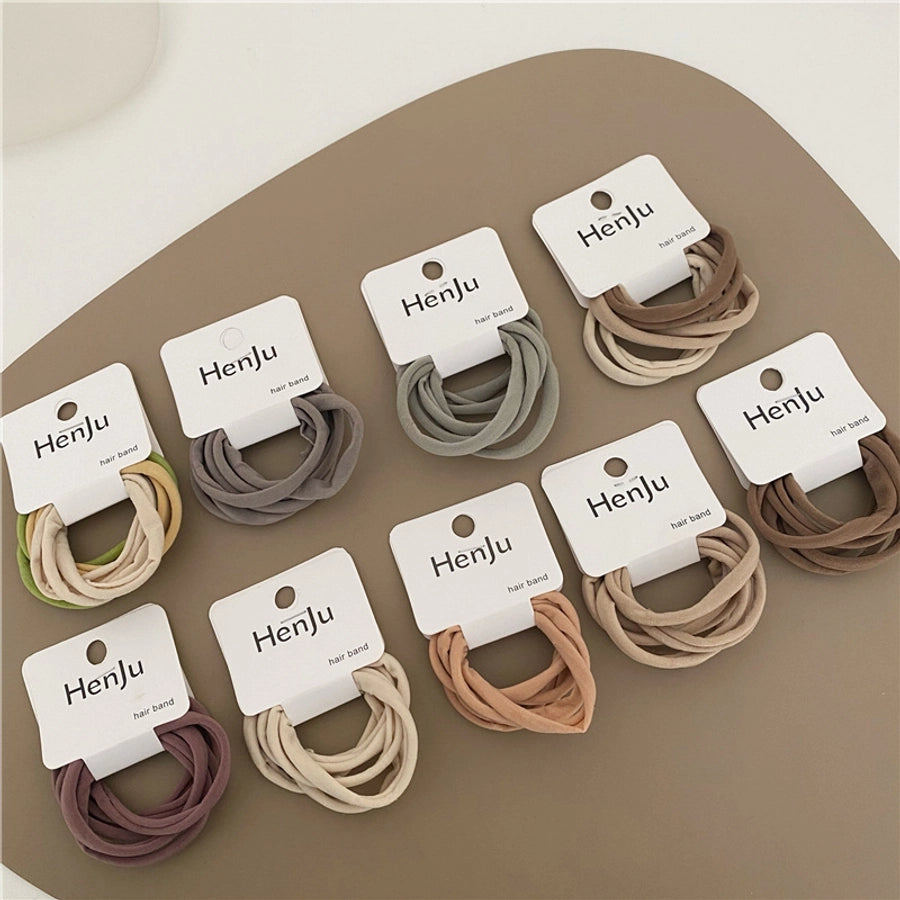 simple style solid color cloth hair tie