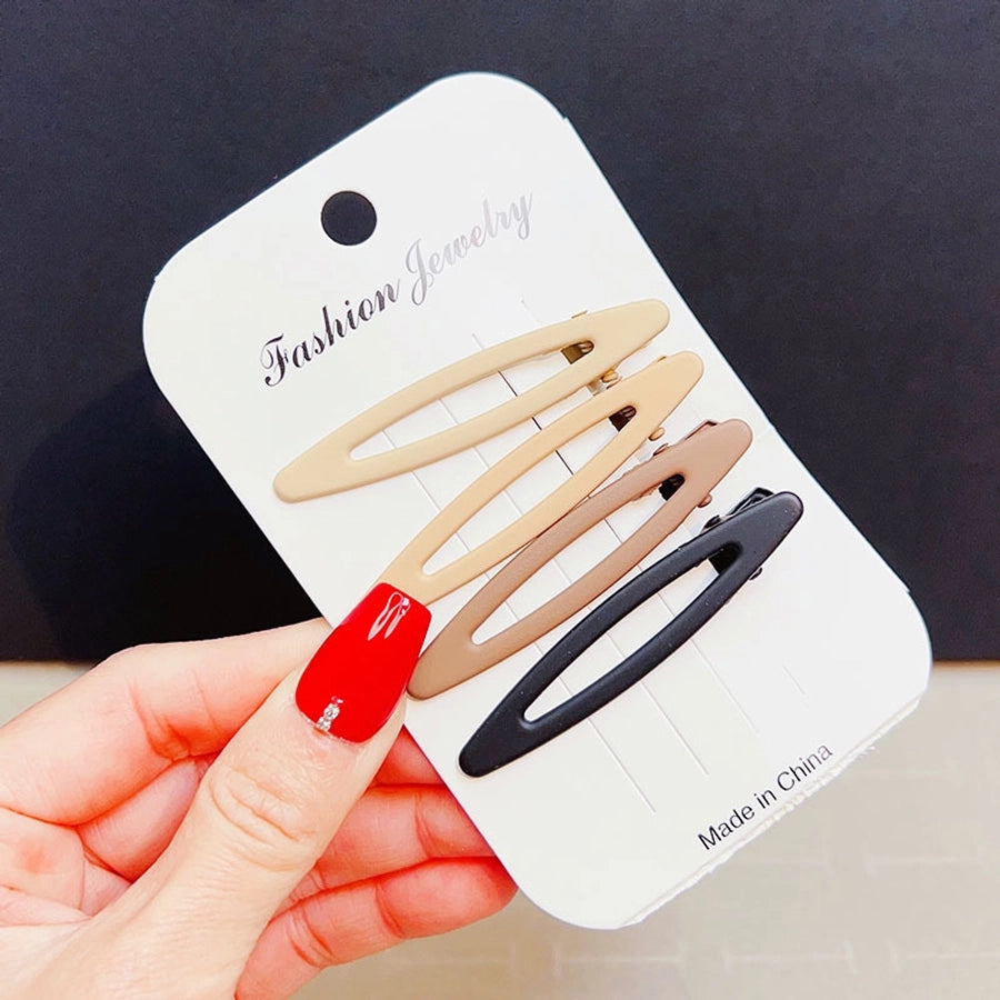 retro geometric metal stoving varnish hair clip