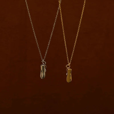 Copper 16K Gold Plated White Gold Plated Color Block Dancing shoes Pendant Necklace