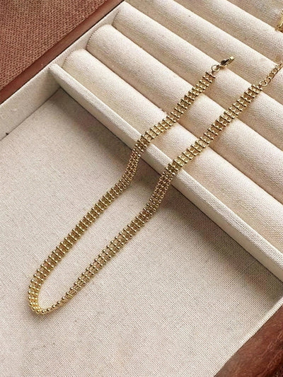 Copper ball chain Beaded chain Necklace