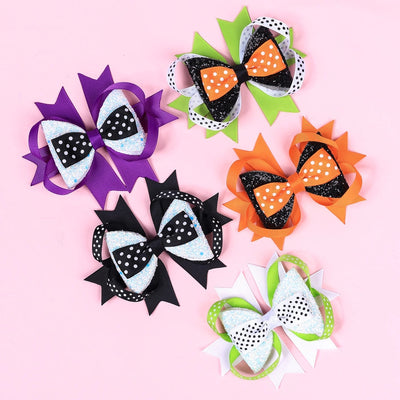 Halloween Funny Kid'S Bow Knot Threaded braid Hair Clip