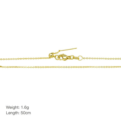 Copper 18K Gold Plated Solid Color Necklace