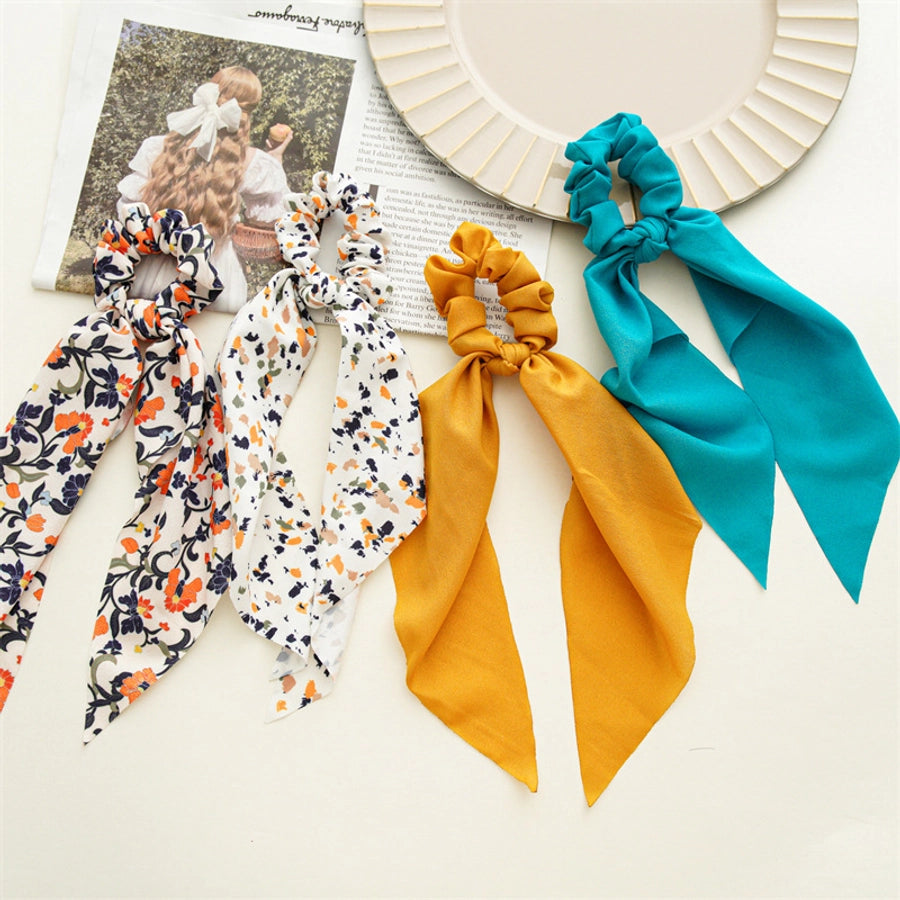 simple style solid color cloth ribbon hair tie 1 piece