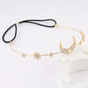 Women's IG Style Sweet Star Moon Alloy Elastic string Inlay Rhinestones Pearl Hair Band