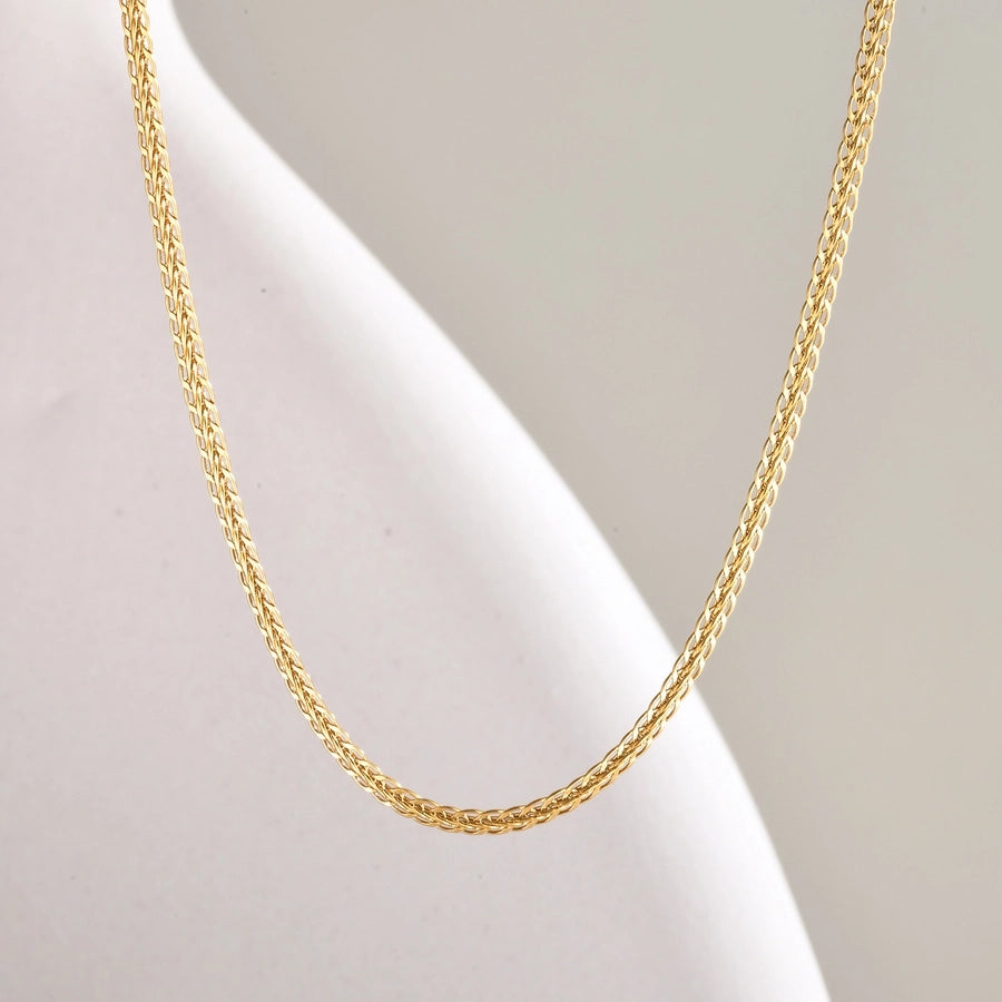 Jewelry IG Style Simple Style Solid Color 201 Stainless Steel 18K Gold Plated Handmade Necklace