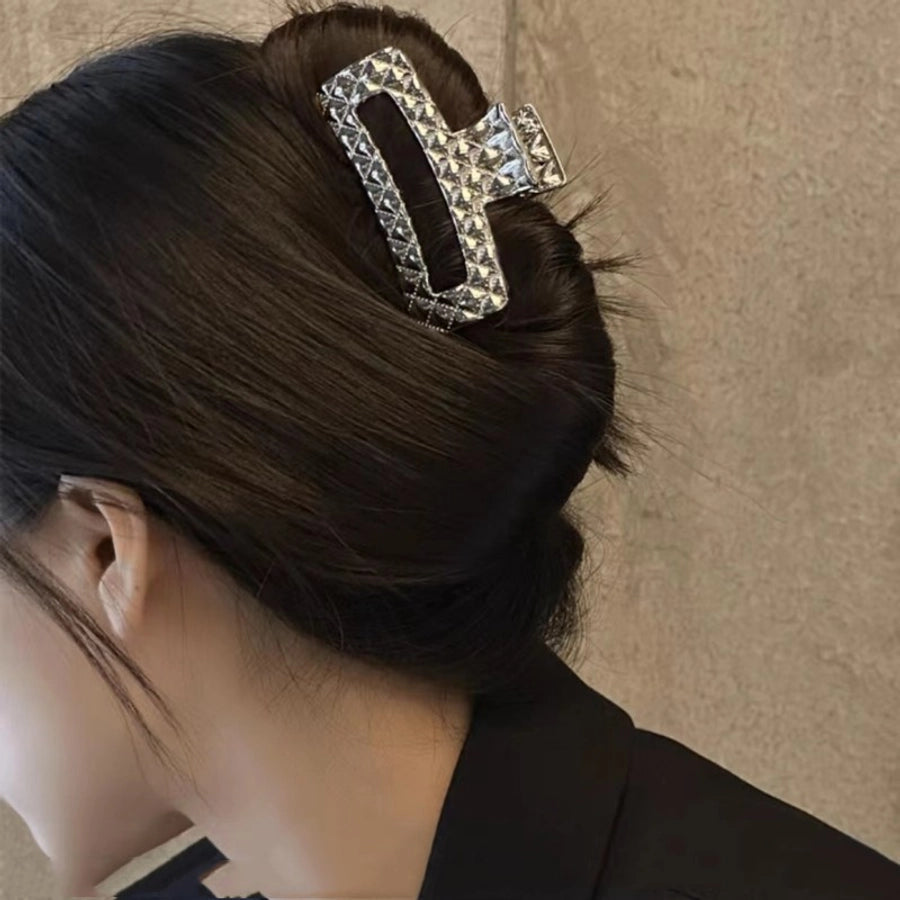 simple style solid color metal hair claws