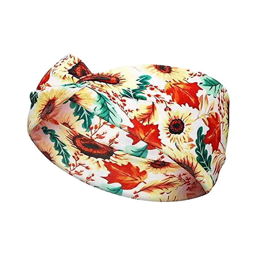 casual vacation plaid bow knot cloth printing hair band