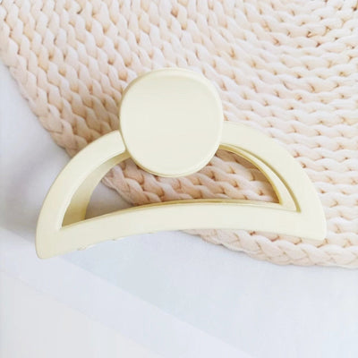 Milk Tea Color Grab Clip  Girl's Hair Grab Head Shark Clip Summer Hair Clip Hair Accessories