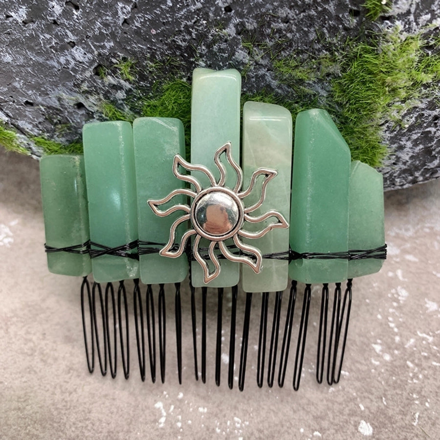 fashion sun crown crystal insert comb 1 piece