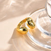 Copper Plated 14K Gold Water Drop Open Ring