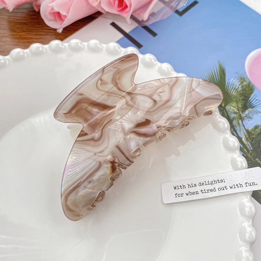 Women's Sweet Color Block PVC Hair Claws