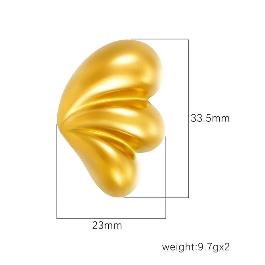 1 Pair Simple Style Water Droplets Titanium Steel 18K Gold Plated Ear Studs