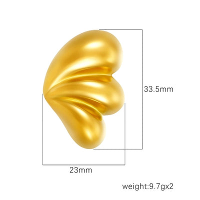 1 Pair Simple Style Water Droplets Titanium Steel 18K Gold Plated Ear Studs