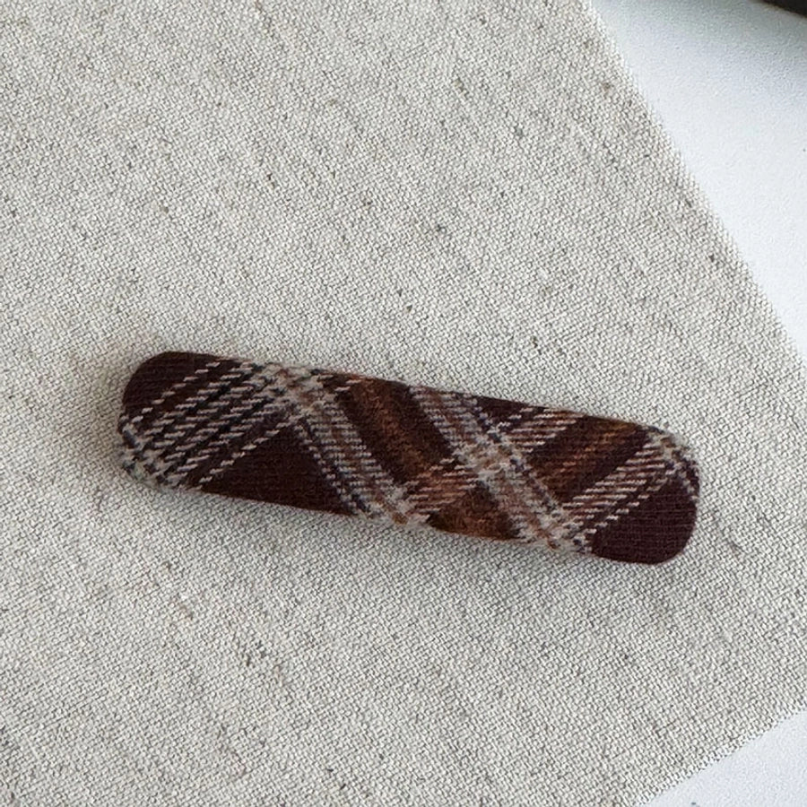 Women's IG Style Korean Style Plaid Cloth Hair Clip