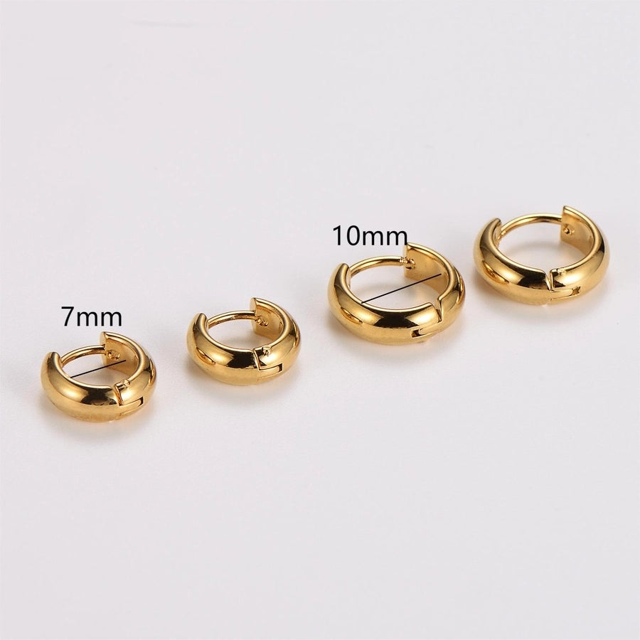 1 Pack of 12 Pairs Vintage Style Classic Style Commute Circle 304 Stainless Steel Earrings