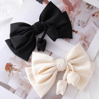Women's Elegant Princess Sweet Bow Knot Tulip satin Hair Clip