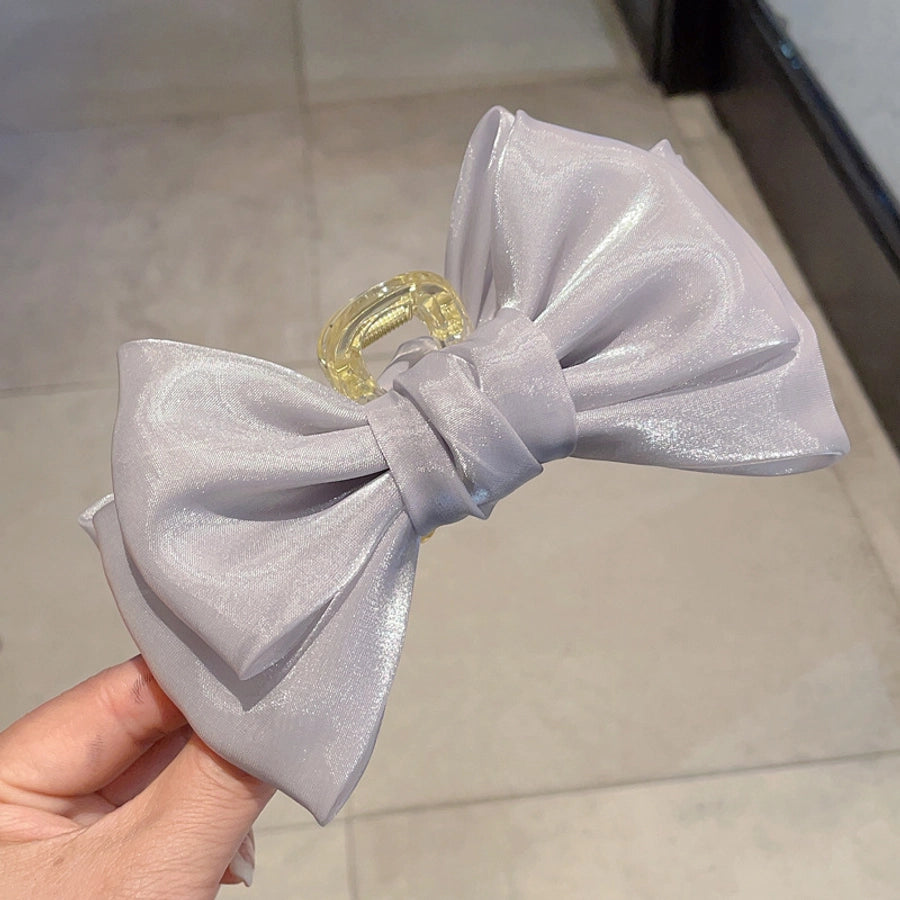 women's sweet simple style bow knot cloth hair claws