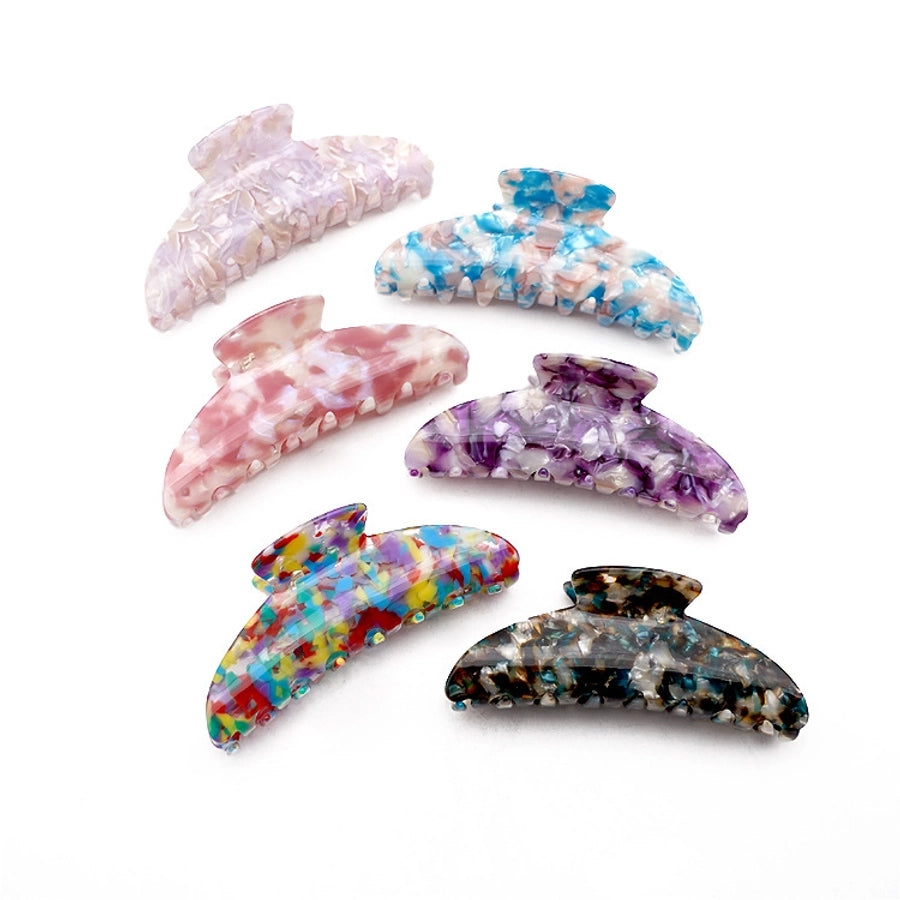 Urrykid Korean Style New Retro Pattern Acetate Grip Back Head Updo Large Size Shark Clip Grip