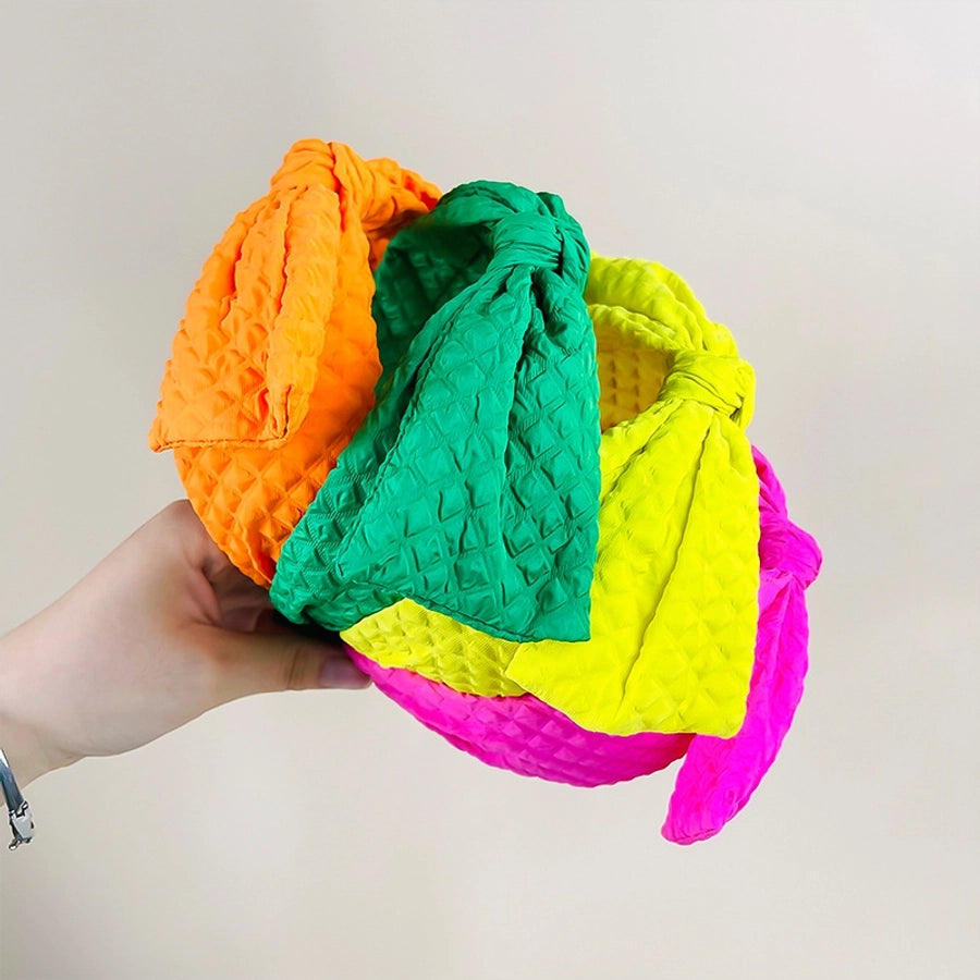 2024 Fashion Bowknot Headband Women's Korean-Style Fabric Face Wash Hair Accessories  Outing Simple Hairband Headdress
