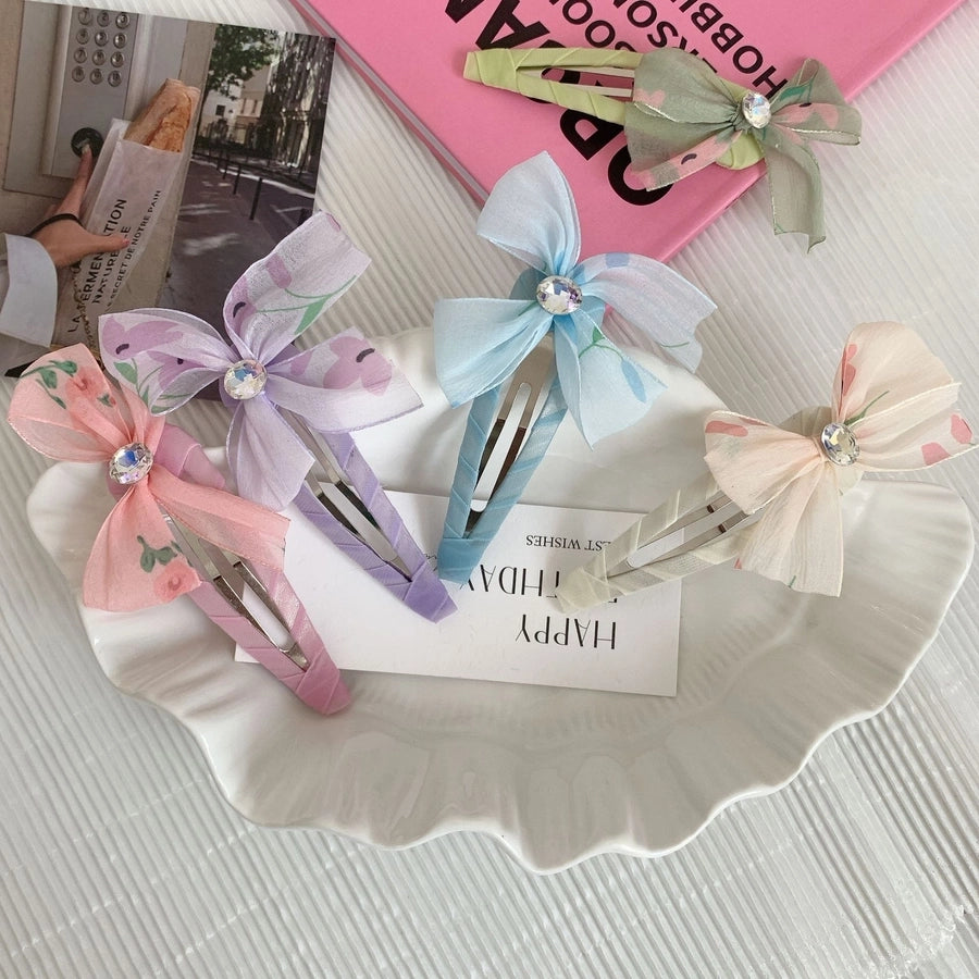 Women's Elegant Simple Style Bow Knot Cloth Hair Clip