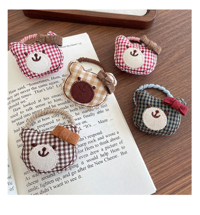 Cute Women's Girl'S Bear Cloth Hair Tie