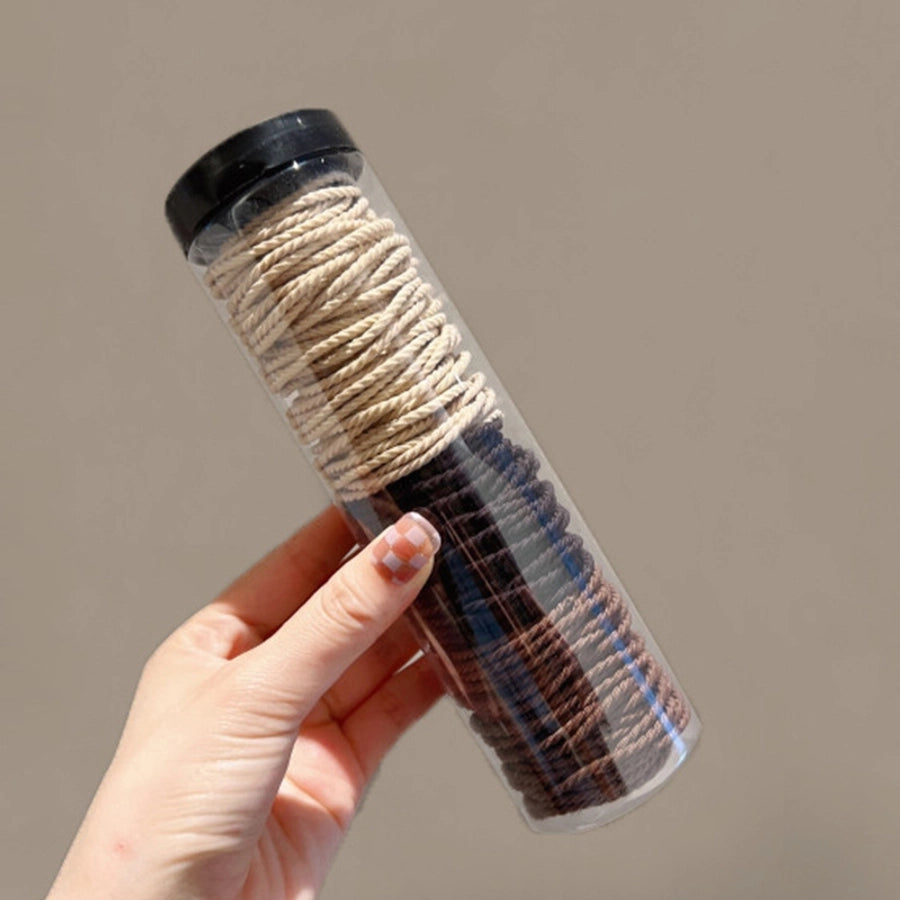 Canned rubber band women's tie head high elastic durable hair rope tie head  new rubber band high ponytail hair rope hair ring