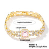 Copper K Gold Plated Inlay Water Droplets Zircon Bracelets