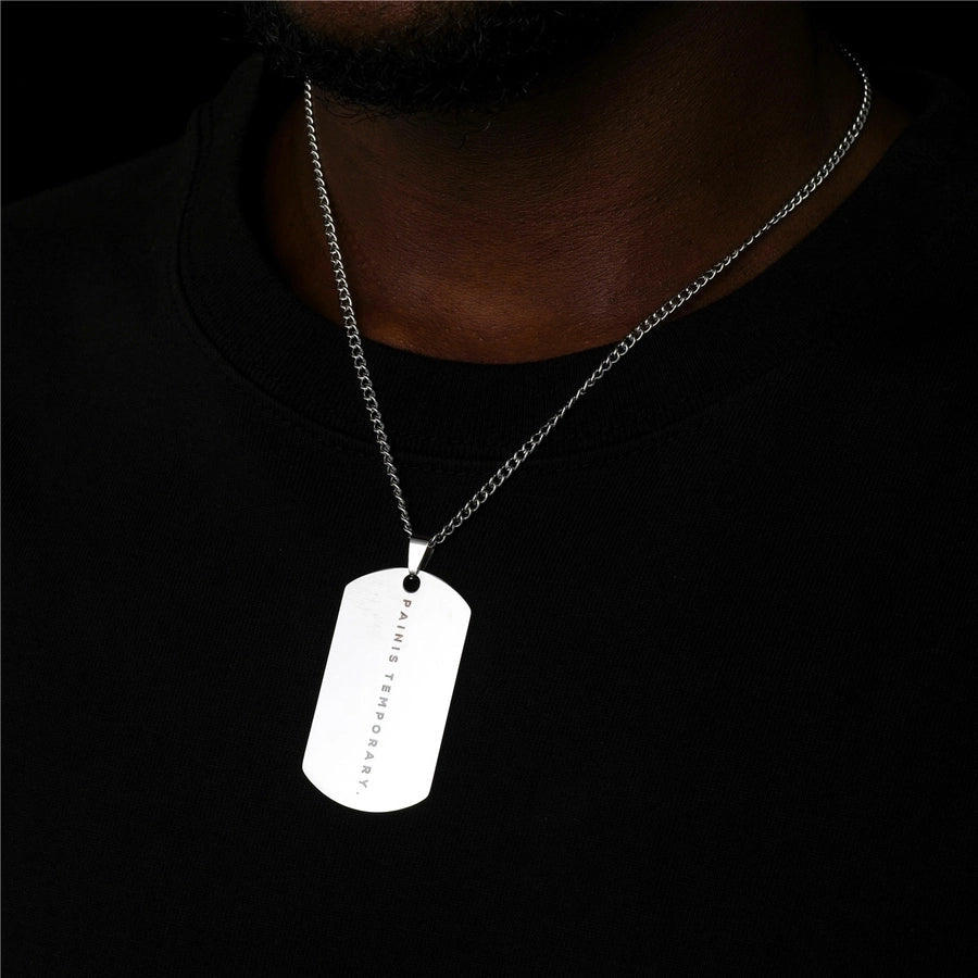 Jewelry Basic Classic Style Commute Letter Rectangle 304 Stainless Steel Pendant Necklace