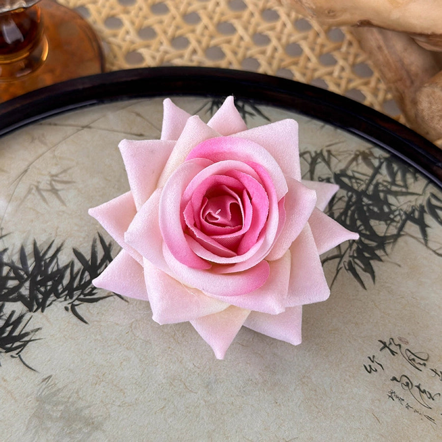 Women's Elegant Simple Style Flower Cloth Hair Clip