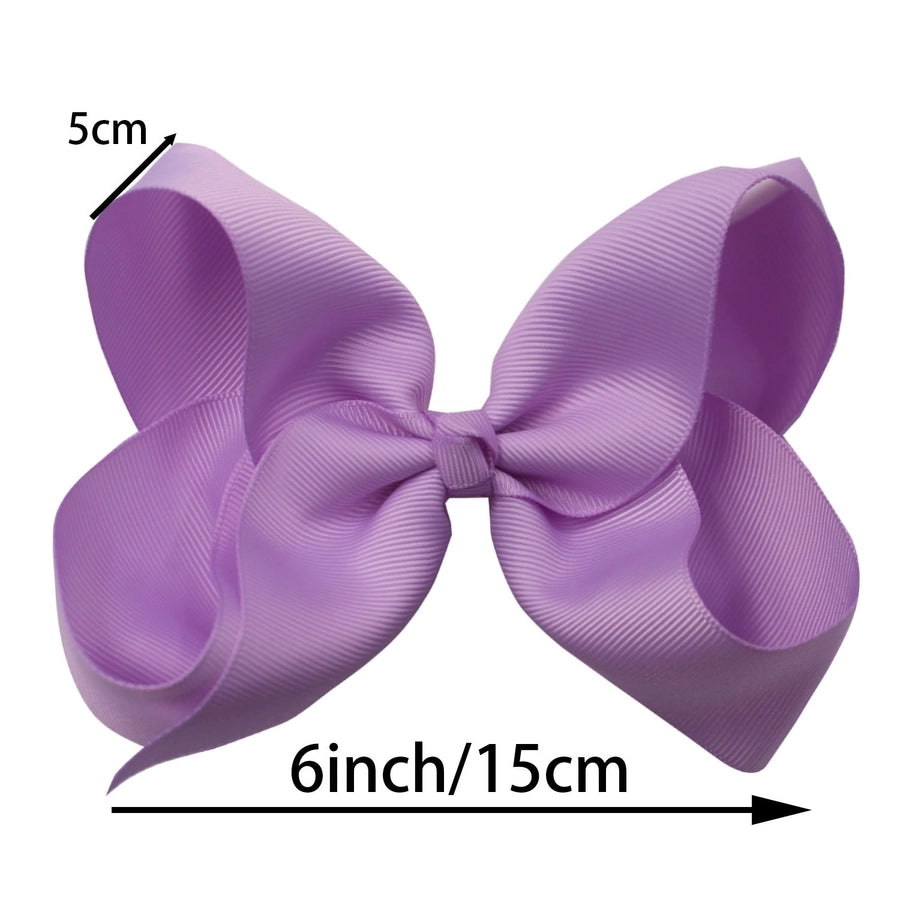 sweet simple style solid color bow knot ribbed band handmade hair clip