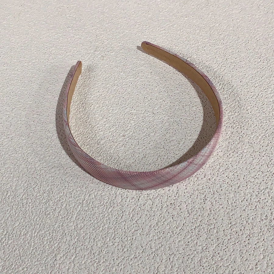 simple style plaid cloth hair band 1 piece