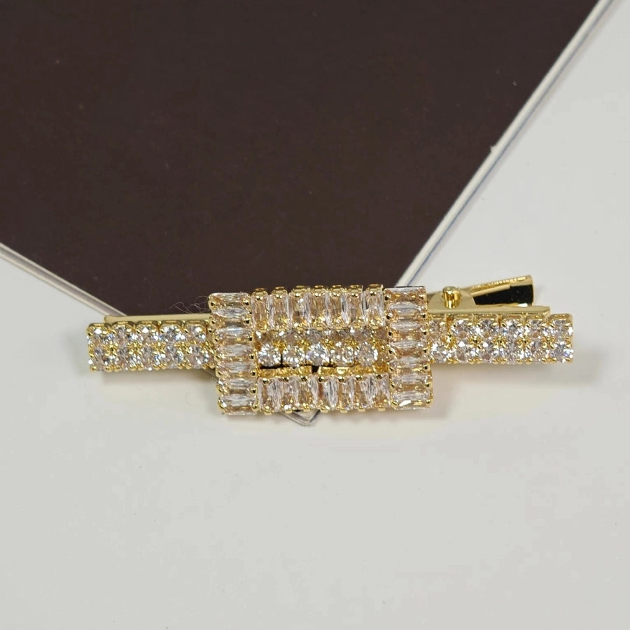 Women's Simple Style Classic Style Solid Color Alloy Inlay Rhinestones Hair Clip