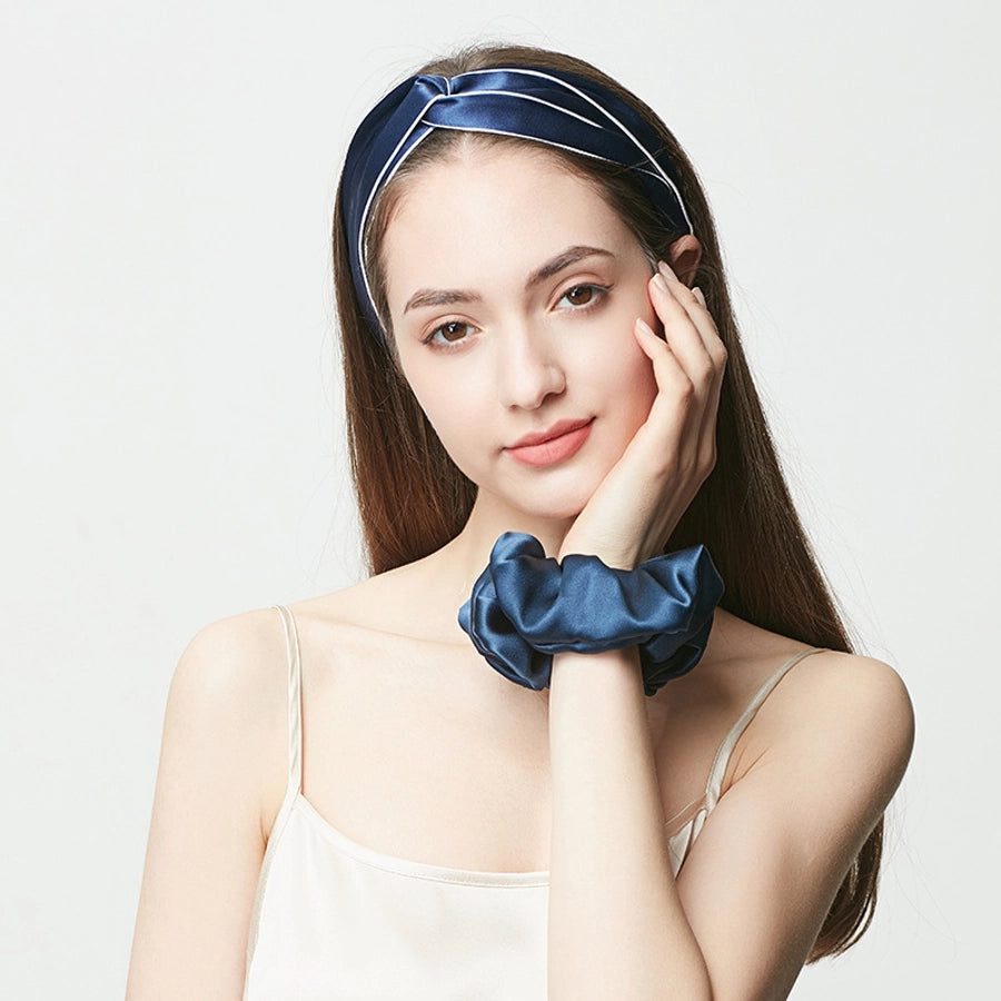 Strictly Selected 19 Mm Silk Hair Band Hair Ring Head Flower 100%  Silk Large Intestine Hair Ring Bright Color Hair Accessories Light Luxury Gift