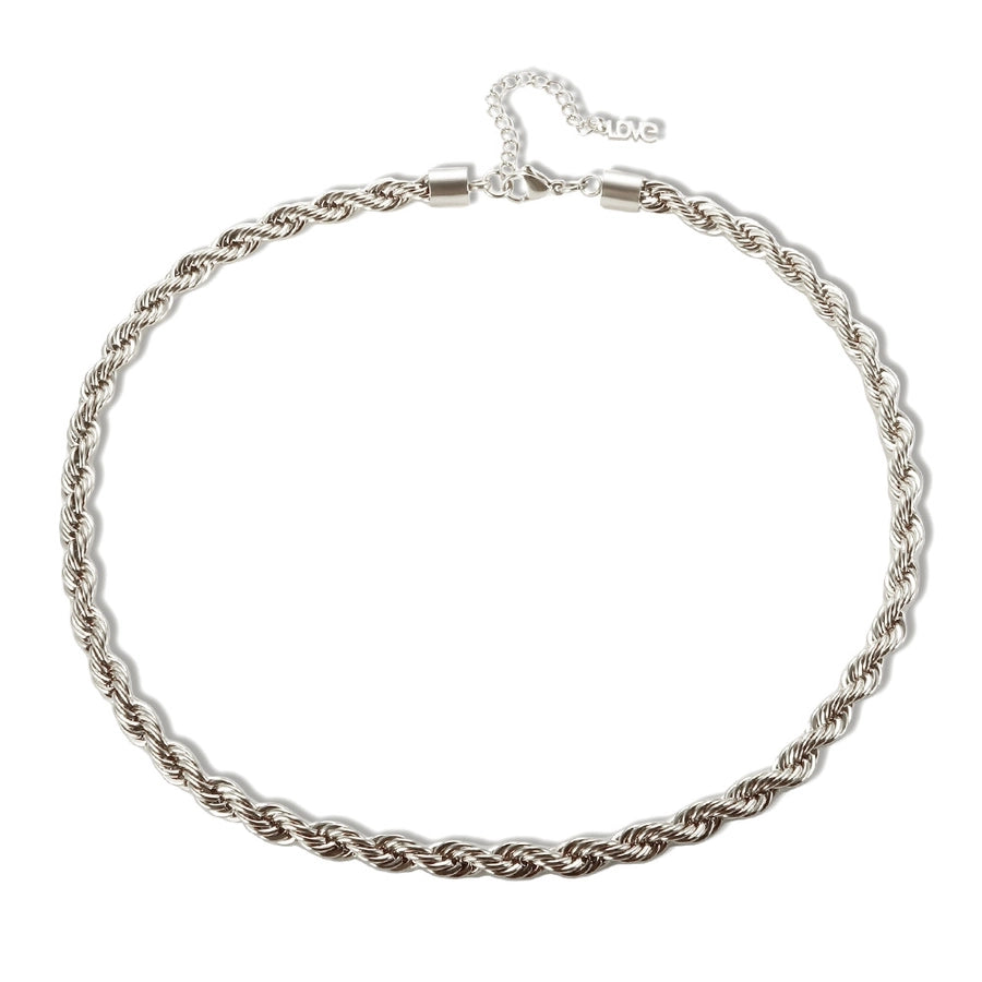 Jewelry Streetwear Twist 304 Stainless Steel Plating Bracelets Necklace