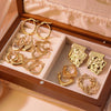 1 Pair Simple Style Classic Style Commute Geometric Heart Shape Strawberry Hollow Out 304 Stainless Steel Imitation Gold  Earrings Ear Studs