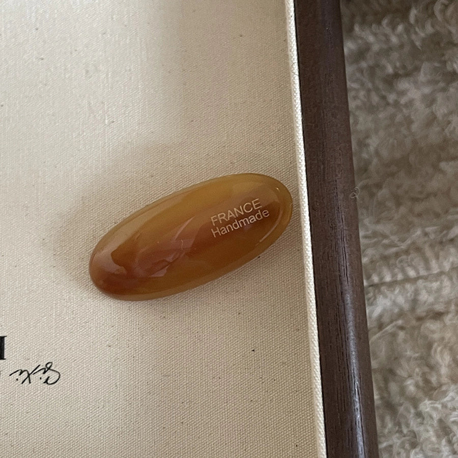 women's retro lady color block arylic hair clip