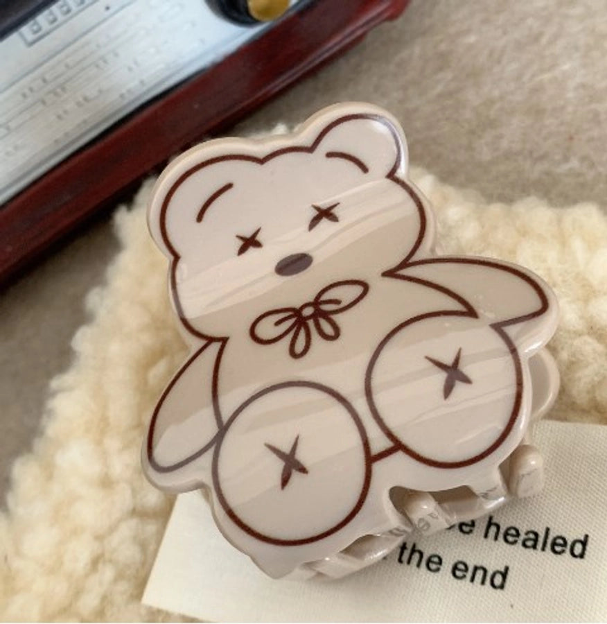 women's cute bear acetic acid sheets hair claws