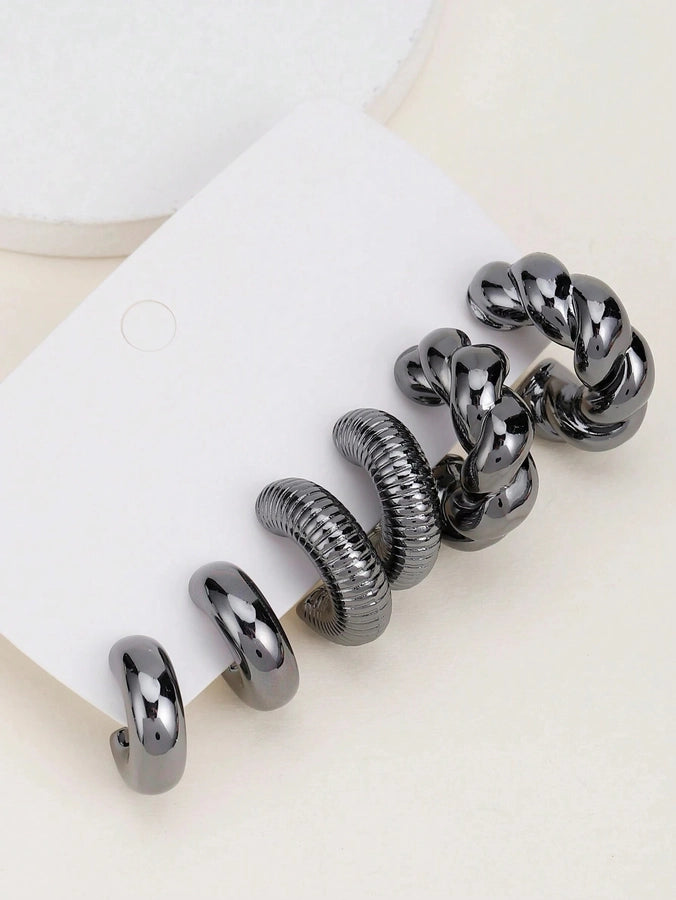 1 Set Casual Elegant Streetwear Geometric Plating Copper Earrings