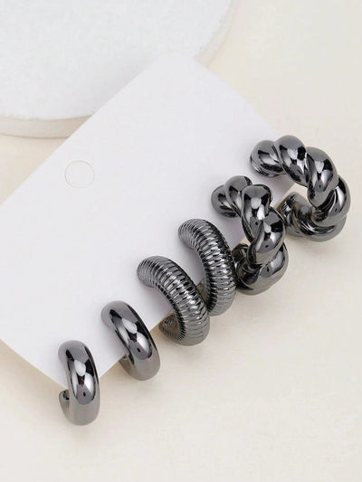 1 Set Casual Elegant Streetwear Geometric Plating Copper Earrings