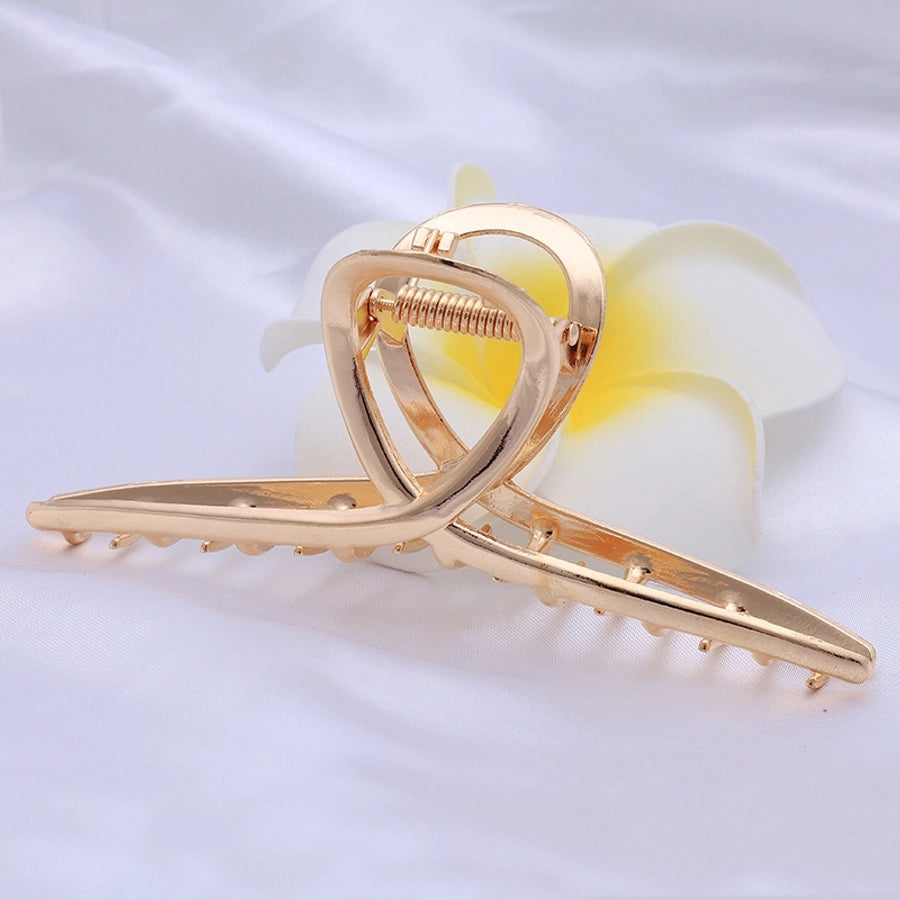 Women's net red hair clip large plate alloy grip women's back head butterfly shark clip hairpin