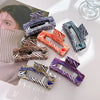Women's Simple Style Stripe Pvc Hair Claws